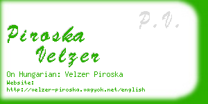 piroska velzer business card